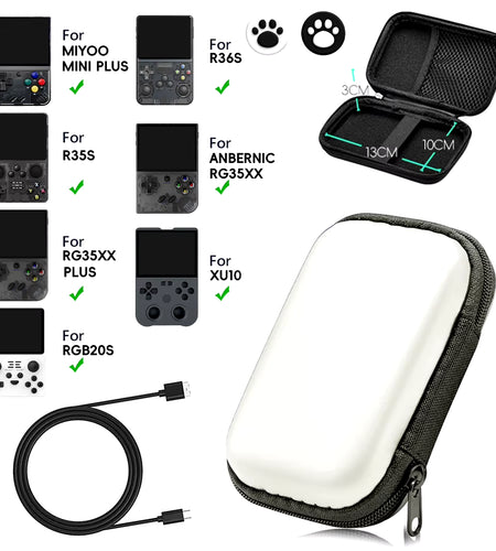 Protable Bag for RG35XX plus Case for ANBERNIC RG35XX Cover Case for R36S R35S RGB20S XU10 Carrying Case for Miyoo Mini Plus
