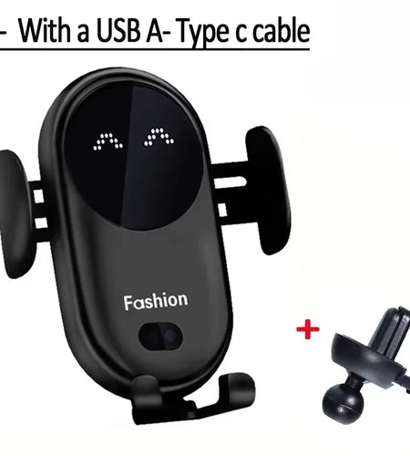 AutoGrip Wireless Car Charger – Infrared Sensor Mount & Fast Charging Stand for iPhone & Samsung