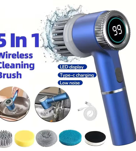 Wireless Electric Cleaning Brush Powerful IPX7 Waterproof USB Rechargeable Automatic Handheld Cleaner Multi Function Household