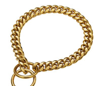 Gold Link Chain Collar for Dogs