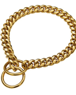 Gold Link Chain Collar for Dogs