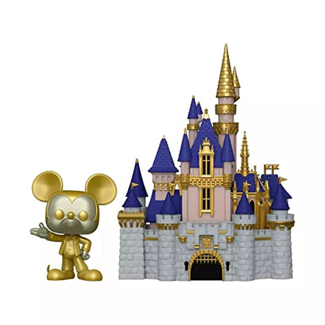 Funko POP! Town: Walt Disney World 50th Anniversary - Cinderella Castle and Gold Mickey Mouse #26