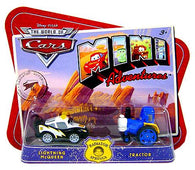 Disney Cars Mini Adventures Lightning McQueen & Blue Tractor Toy Car Set -